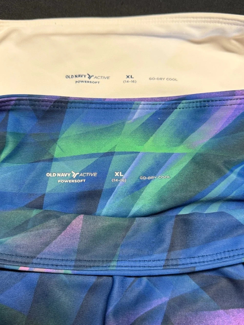 Pleated Blue Geometric Print Skirt - girl’s Skirt
